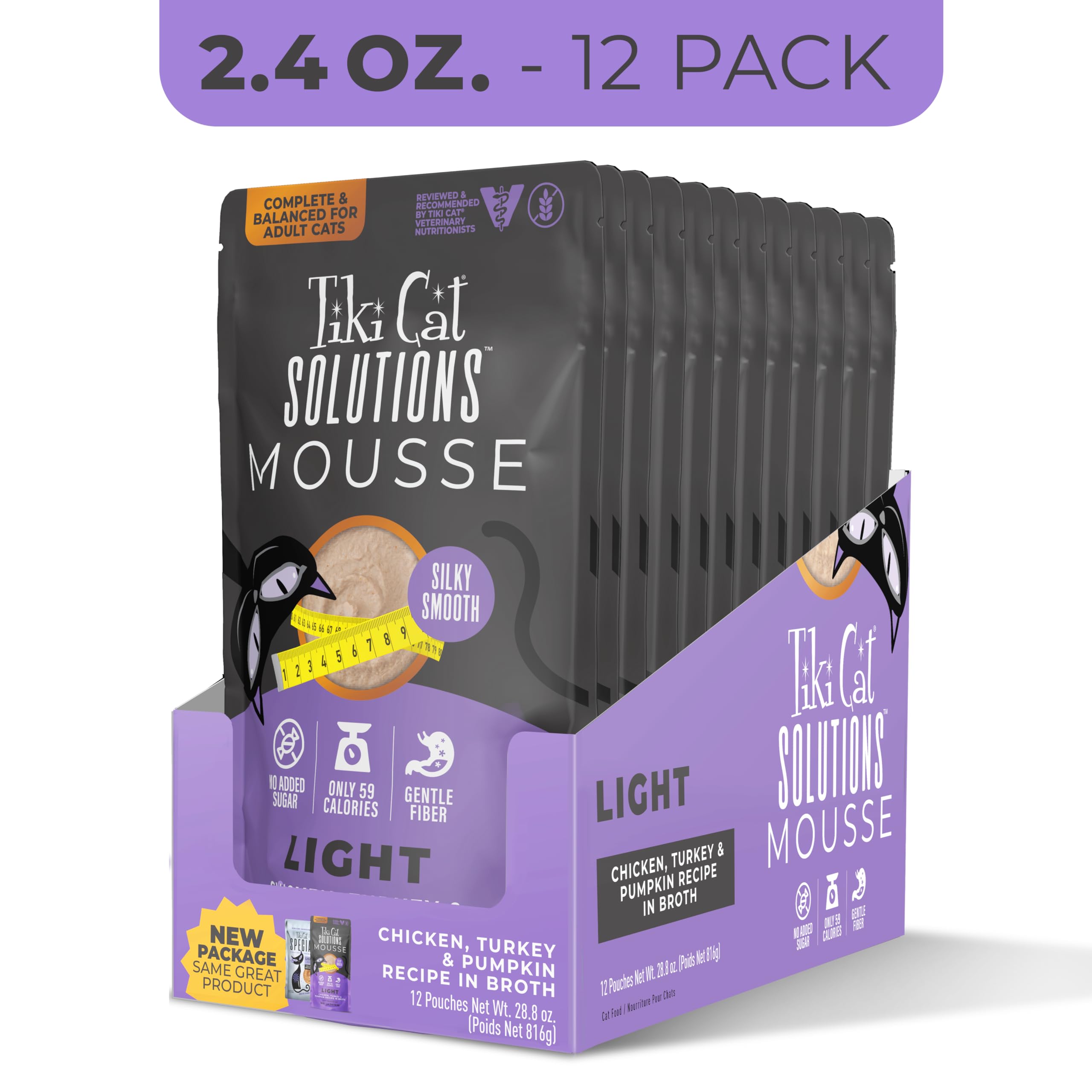 Mousse potiron Tiki Cat Solutions Light, arôme naturel.
