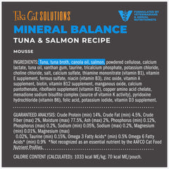 Tiki Cat Solutions Mineral Balance Mousse, hydratation accrue pendant les repas.