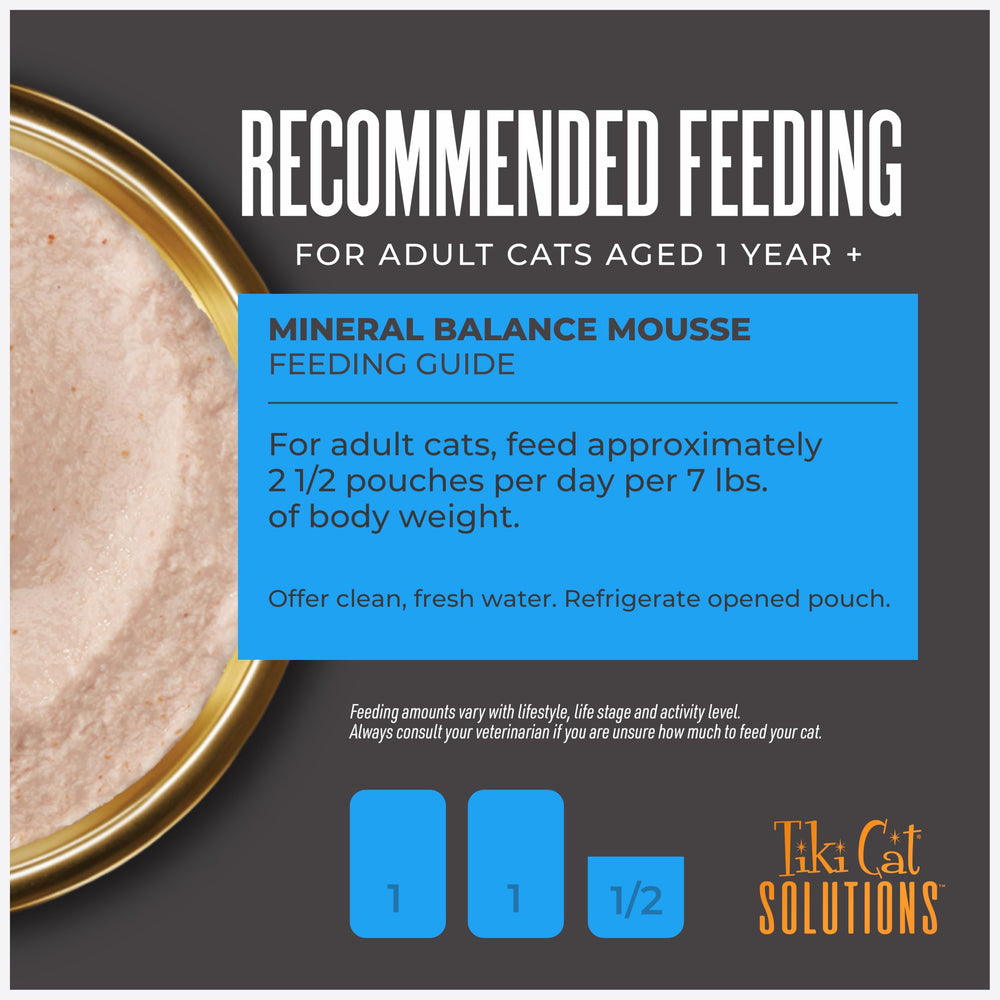Tiki Cat Solutions Mineral Balance Mousse, omega-3 et omega-6 pour le pelage brillant.