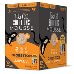 Tiki Cat Solutions Mousse Digestion Poche, texture soyeuse pour digestion douce.