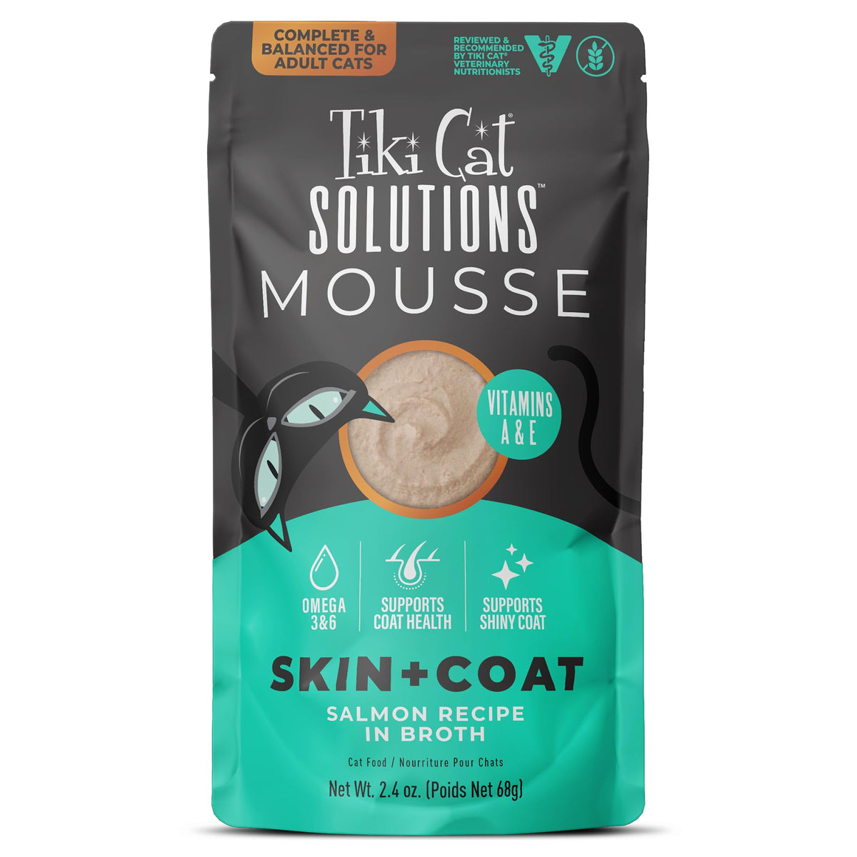 Tiki Cat Solutions Mousse packshot saumon pour pelage brillant