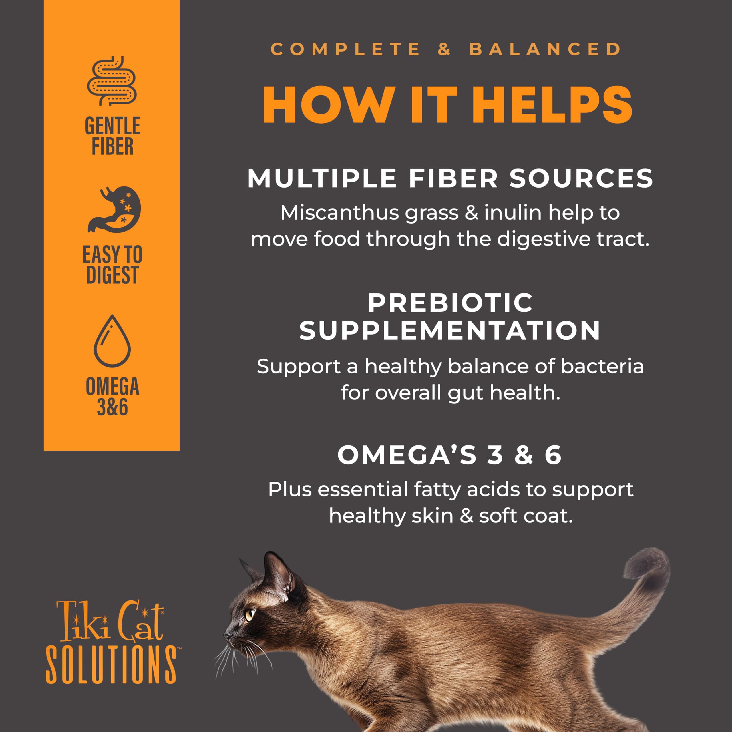 Tiki Cat Solutions Digestion : sans pommes de terre ni céréales.
