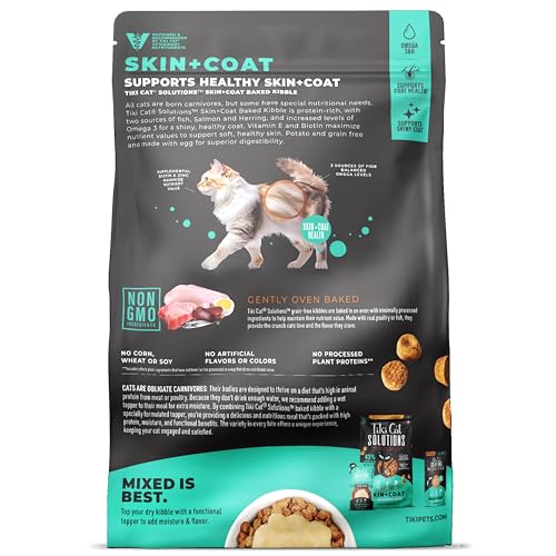 Croquettes textures Tiki Cat Solutions Skin & Coat pour croquer satisfaisant.
