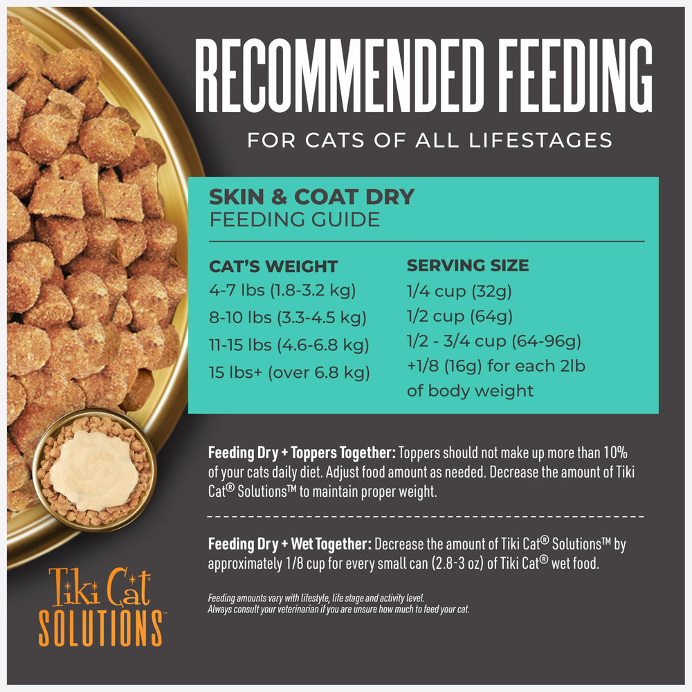 Croquettes cuites au four dans Tiki Cat Solutions Skin & Coat.
