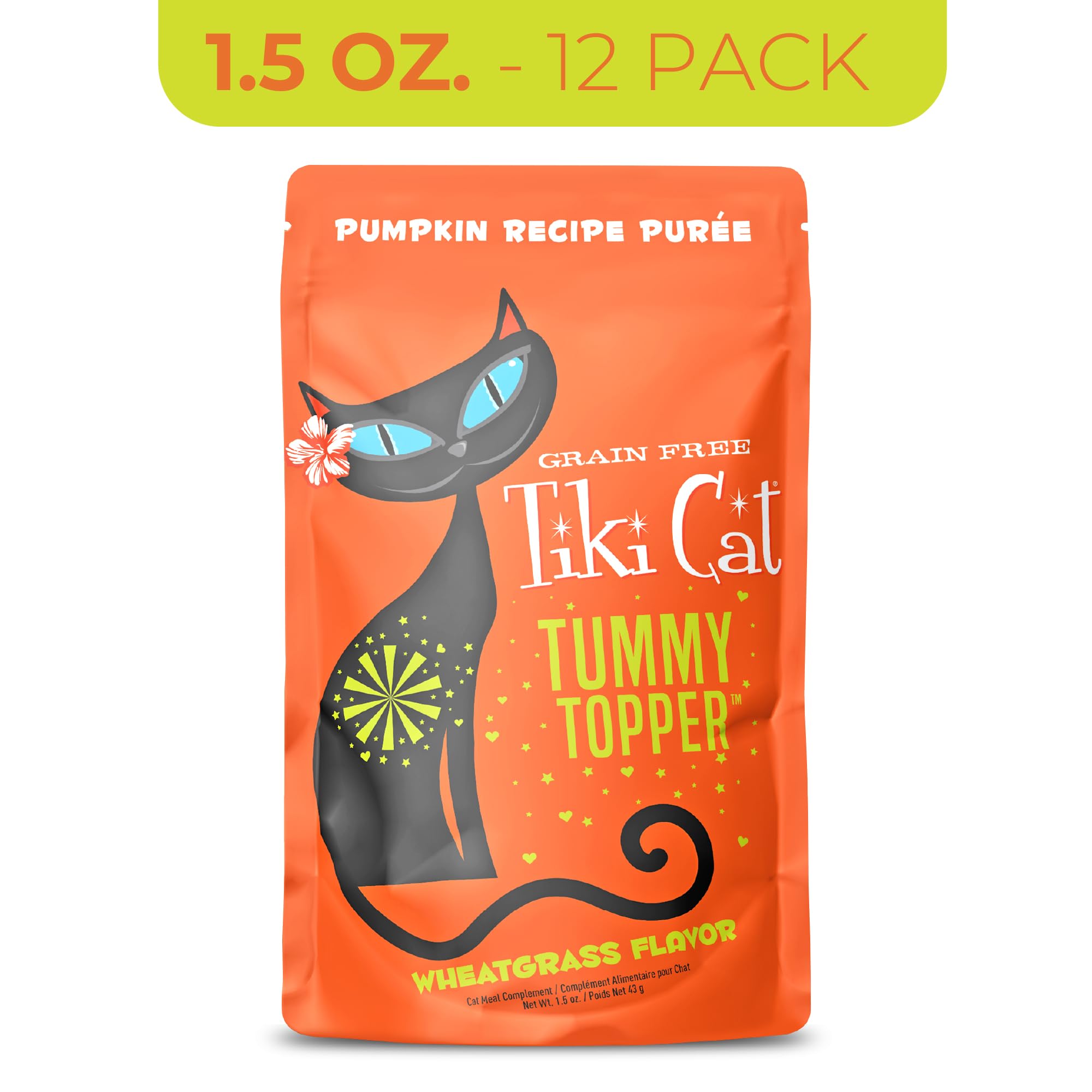 Chat dégustant Tiki Cat Topper sur croquettes, ajout d’humidité.