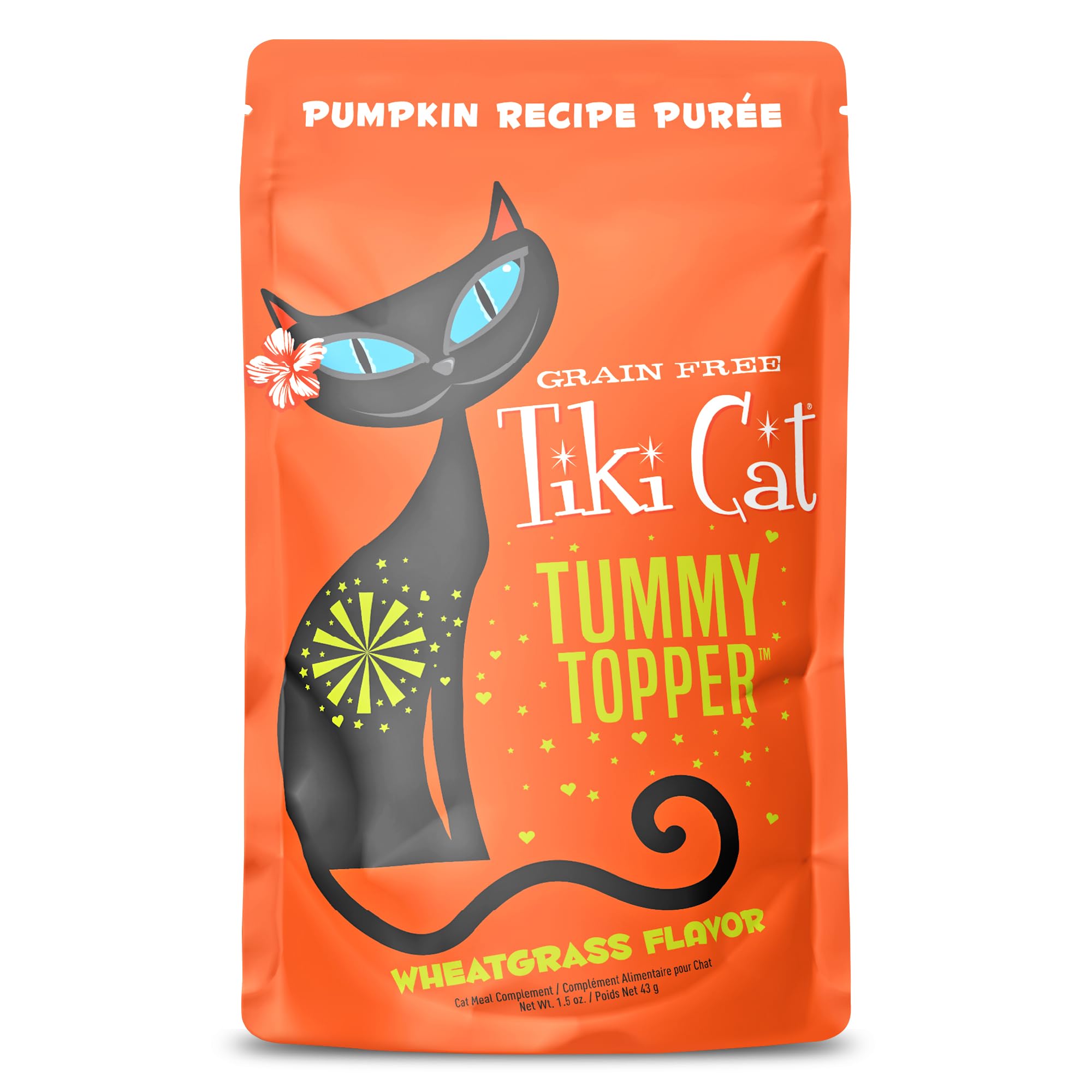 Purée de potiron Tiki Cat Tummy Topper, douceur et soutien digestif potentiel