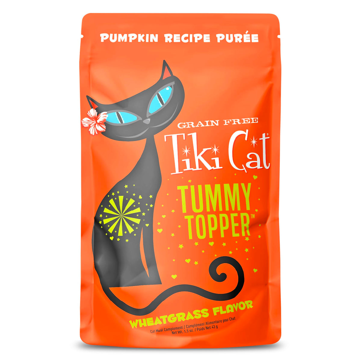 Purée de potiron Tiki Cat Tummy Topper, douceur et soutien digestif potentiel