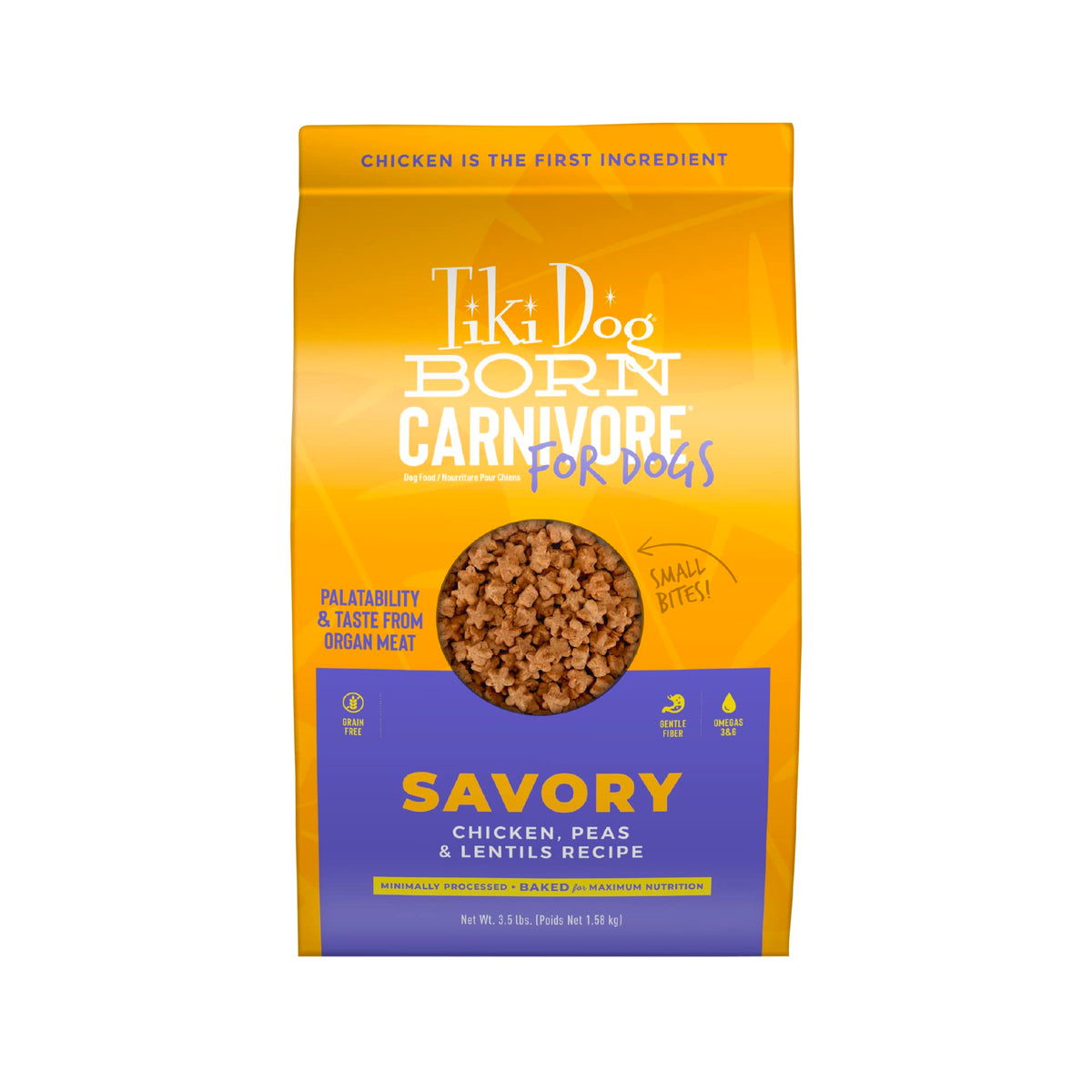 Tiki Dog Born Carnivore – croquettes au poulet, croquettes croustillantes parfaites pour petits chiens