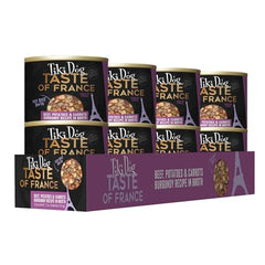 Tiki Dog France boeuf foie-de-boeuf pommes-de-terre carottes, protéine et saveur.