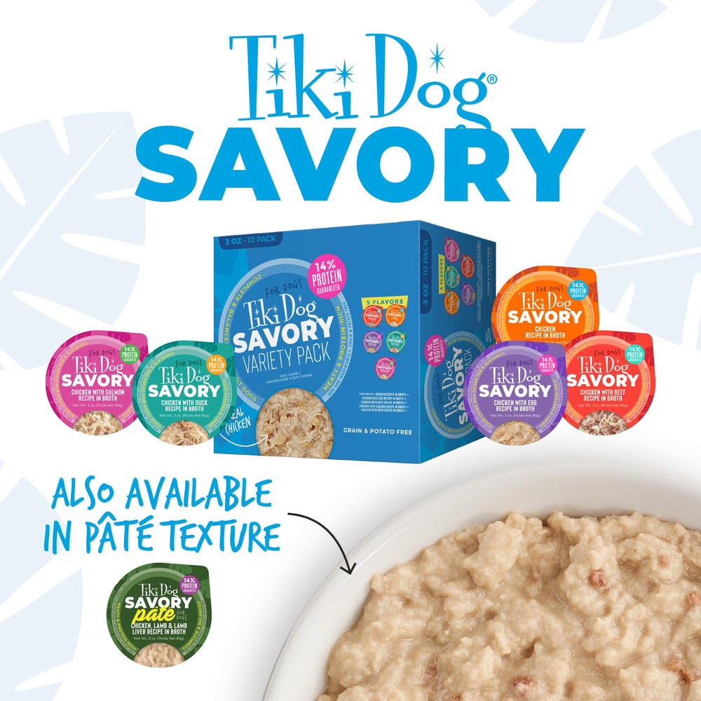 Tiki Dog Meaty: quatre portions de 3 oz.