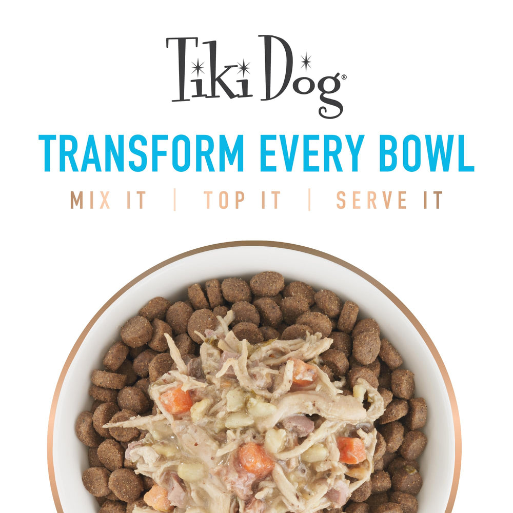 Tiki Dog Petites: format compact, idéal pour voyages et repas réguliers des chiens.