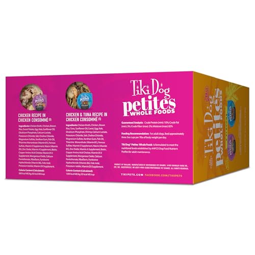 Tiki Dog Petites ingrédients sains: patate douce, carotte, kale et graines de lin.