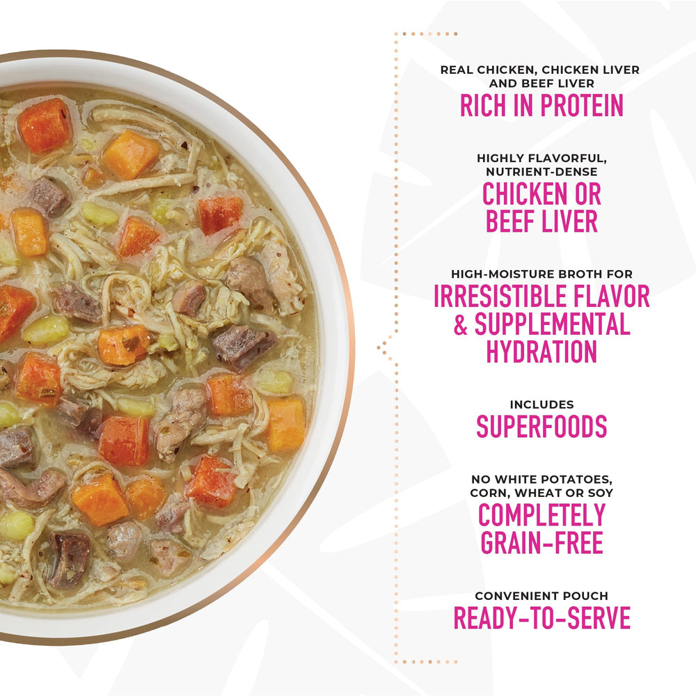 Tiki Dog Petites: super-aliments épinards et patate douce, nutrition naturelle pour chiens.
