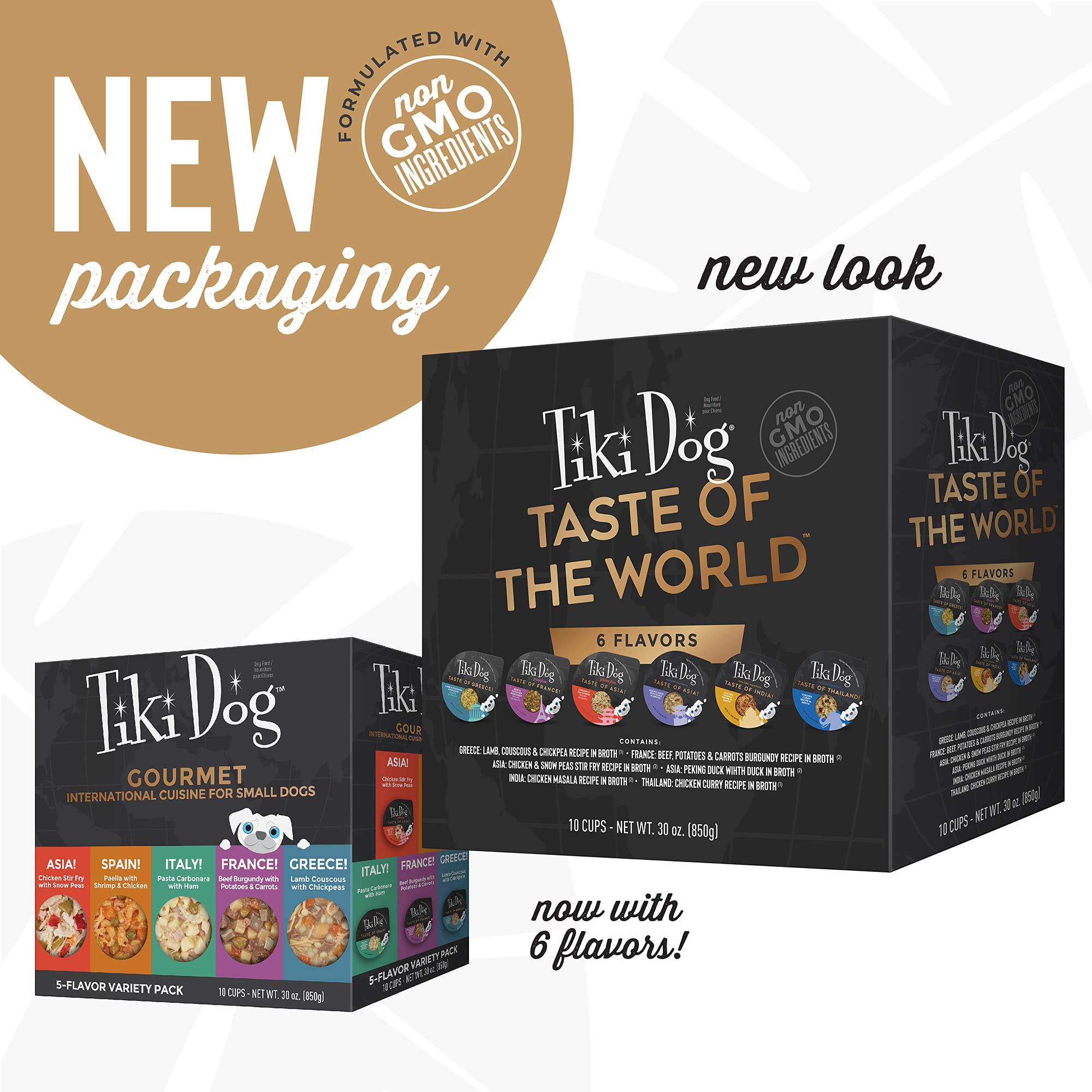 Tiki Dog Taste of The World Paella en bouillon, voyage culinaire pour chiens.