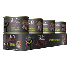 Tiki Cat After Dark : morceaux poulet effiloché et organes dans bouillon.