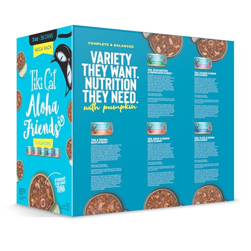 Boîtes de 85 g TIKI PETS Aloha Friends, pack généreux pour le quotidien