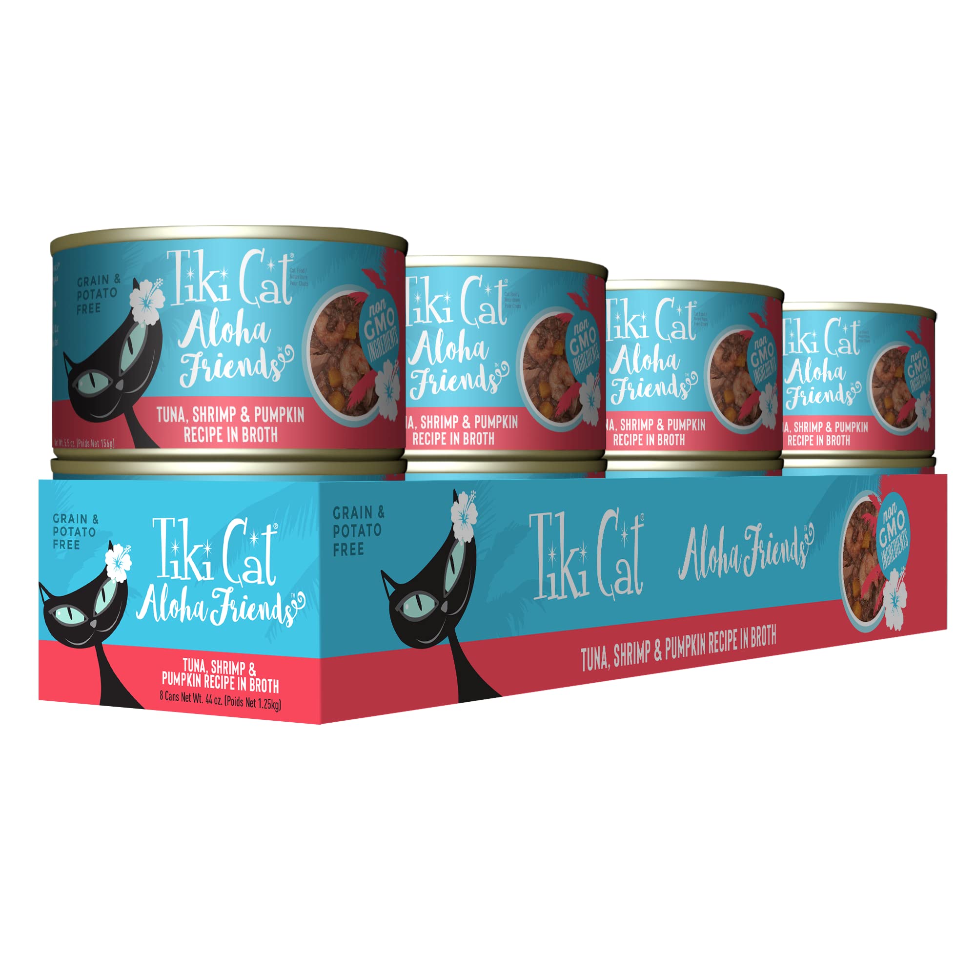 TIKI PETS Aloha Friends crevettes : saveur marine et hydratation naturelle.