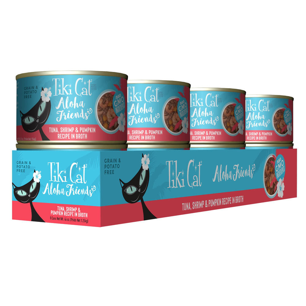 TIKI PETS Aloha Friends crevettes : saveur marine et hydratation naturelle.