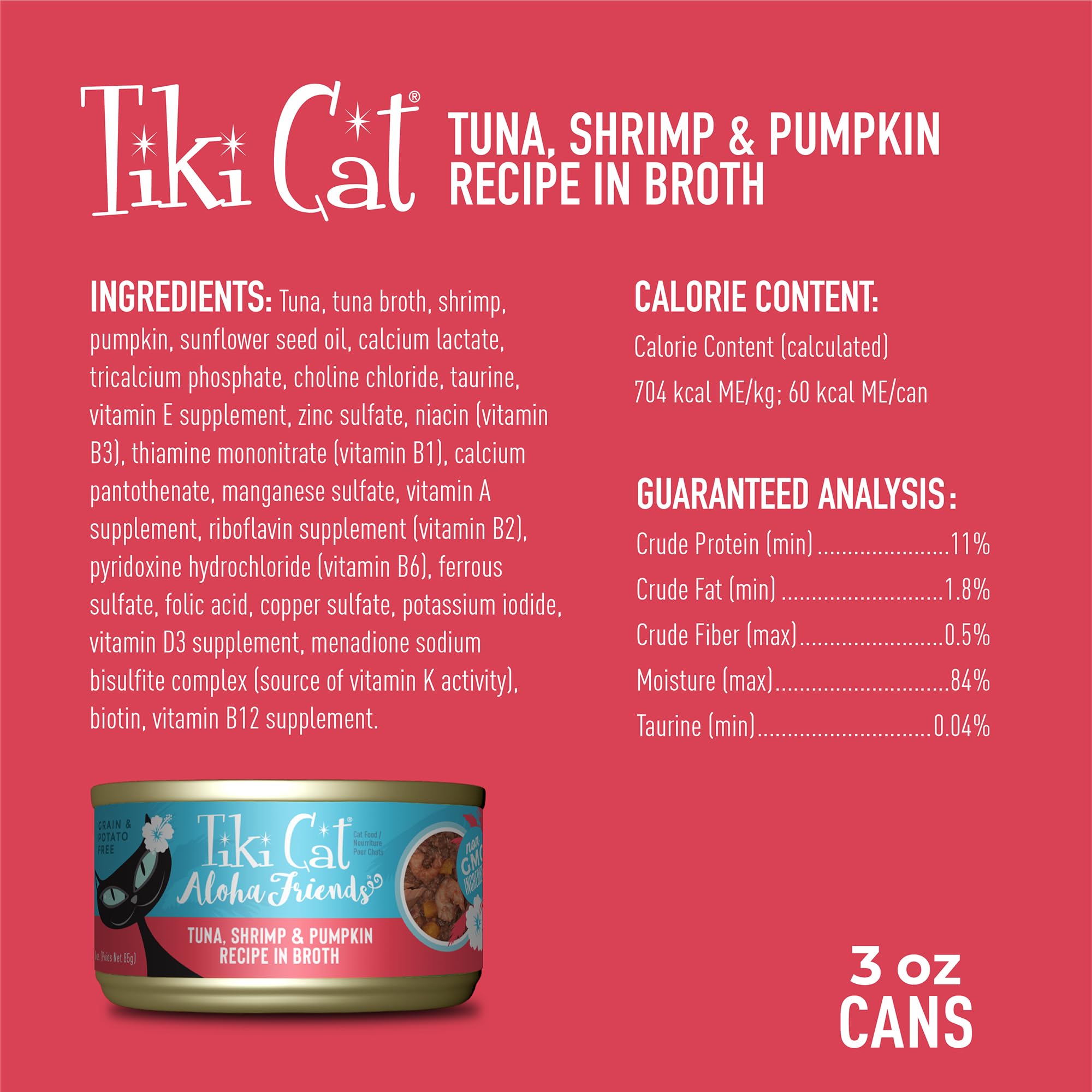 Tiki Pets Aloha Friends: haute teneur en eau pour l'hydratation.