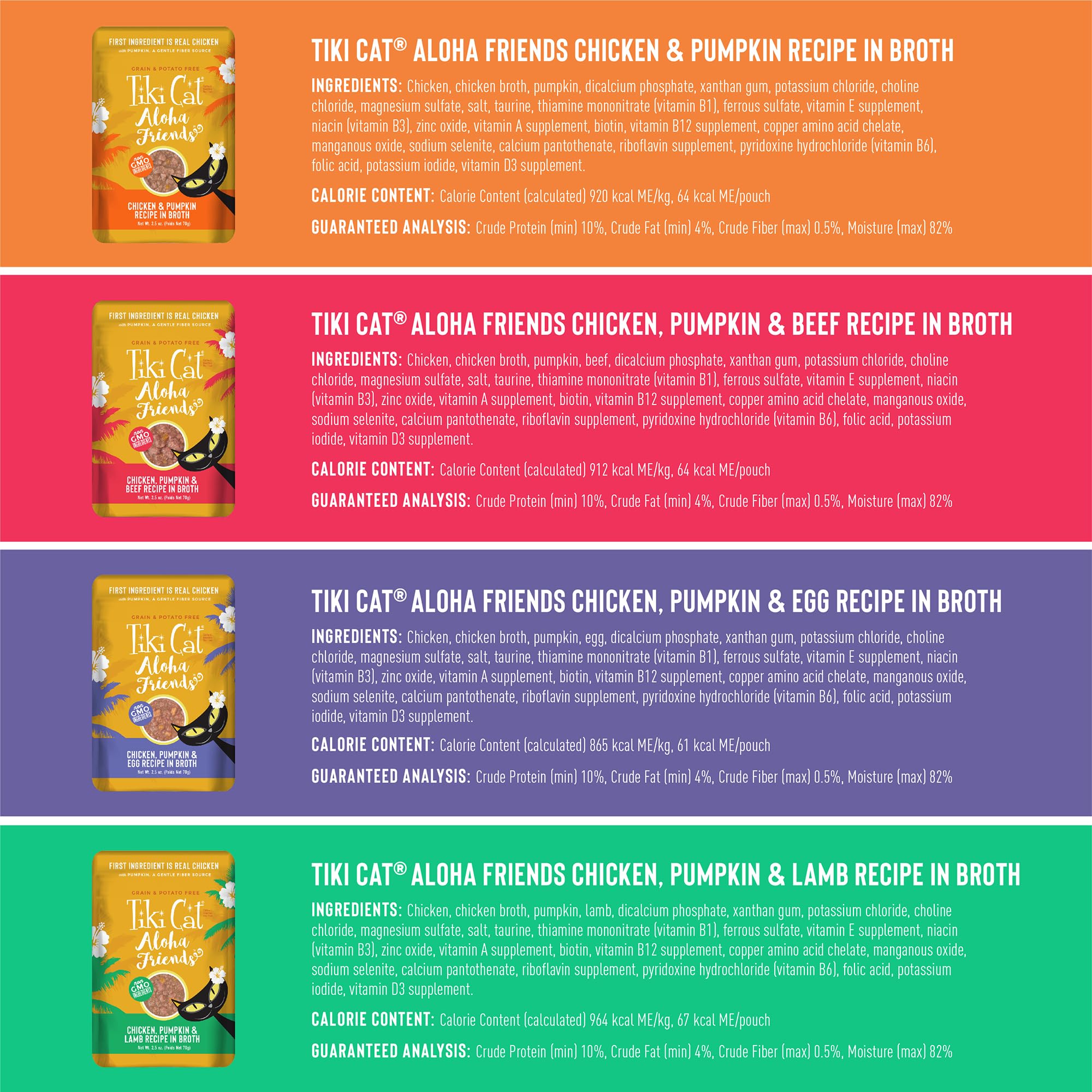 Tiki Pets Aloha Friends – sachet boeuf, protéines élevées pour énergie quotidienne