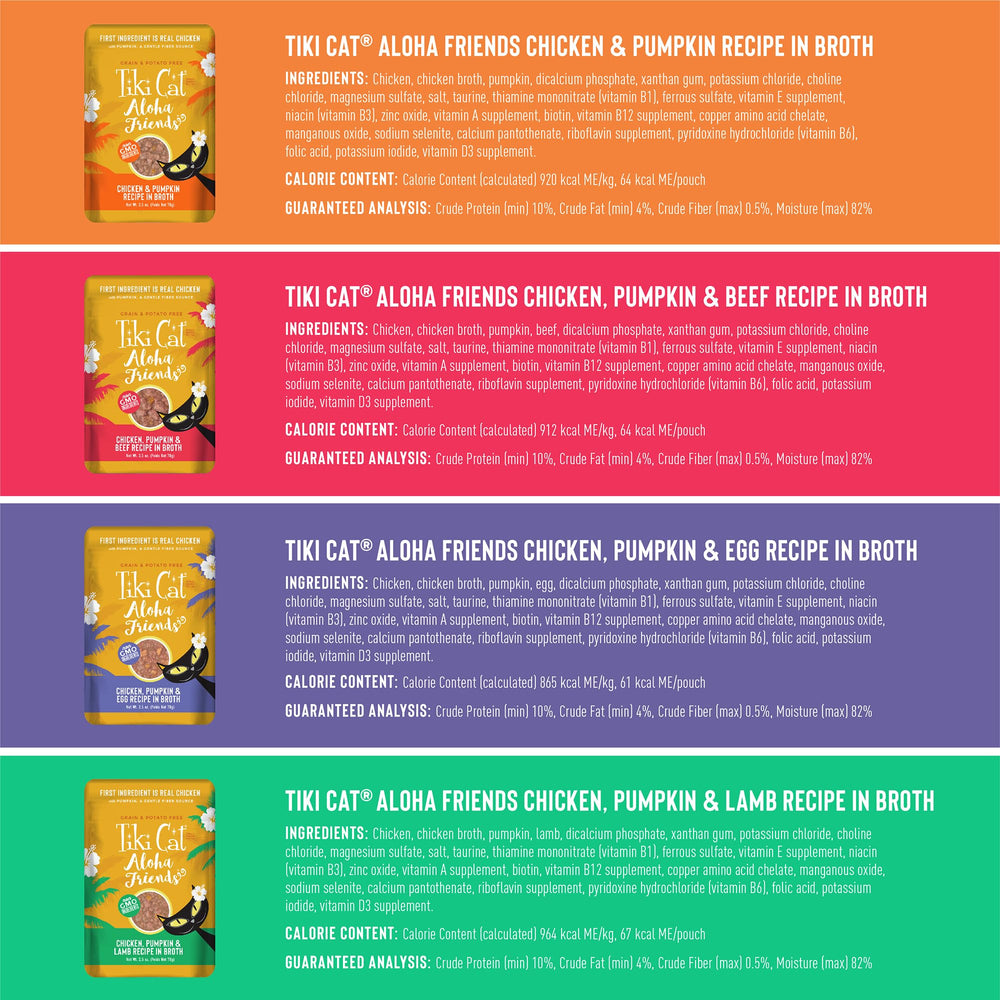 Tiki Pets Aloha Friends – sachet boeuf, protéines élevées pour énergie quotidienne