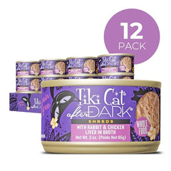 TIKI PETS Après Minuit boîtes 85 g foie de poulet, saveur riche et hydratante.