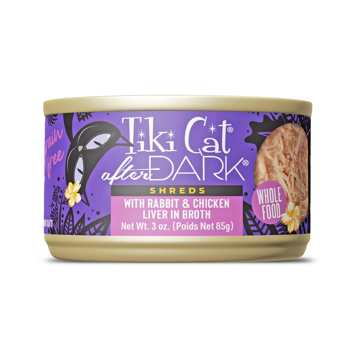 TIKI PETS Après Minuit boîtes 85 g lapin, protéines naturelles pour chats actifs.
