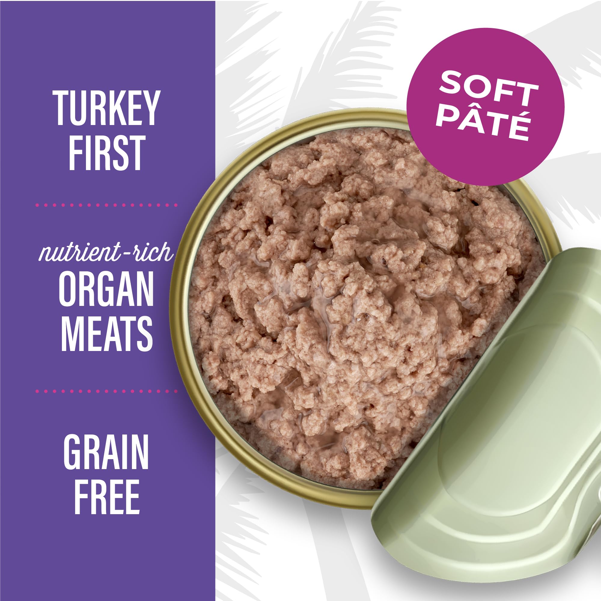 TIKI PETS Après Nuit Pâté Dinde: texture douce adaptée à l’alimentation quotidienne.