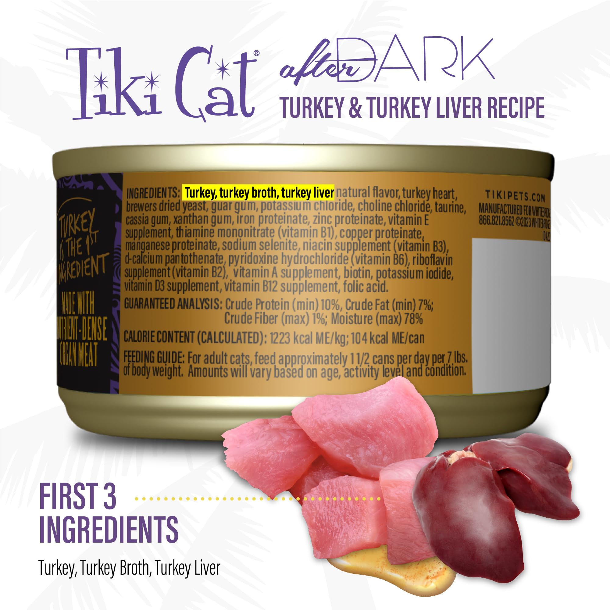 TIKI PETS Après Nuit Pâté Sans-Grains: pâté sans céréales et sans additifs artificiels.