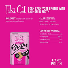 Bouillon saumon Tiki Pets, sachet doux et appétissant