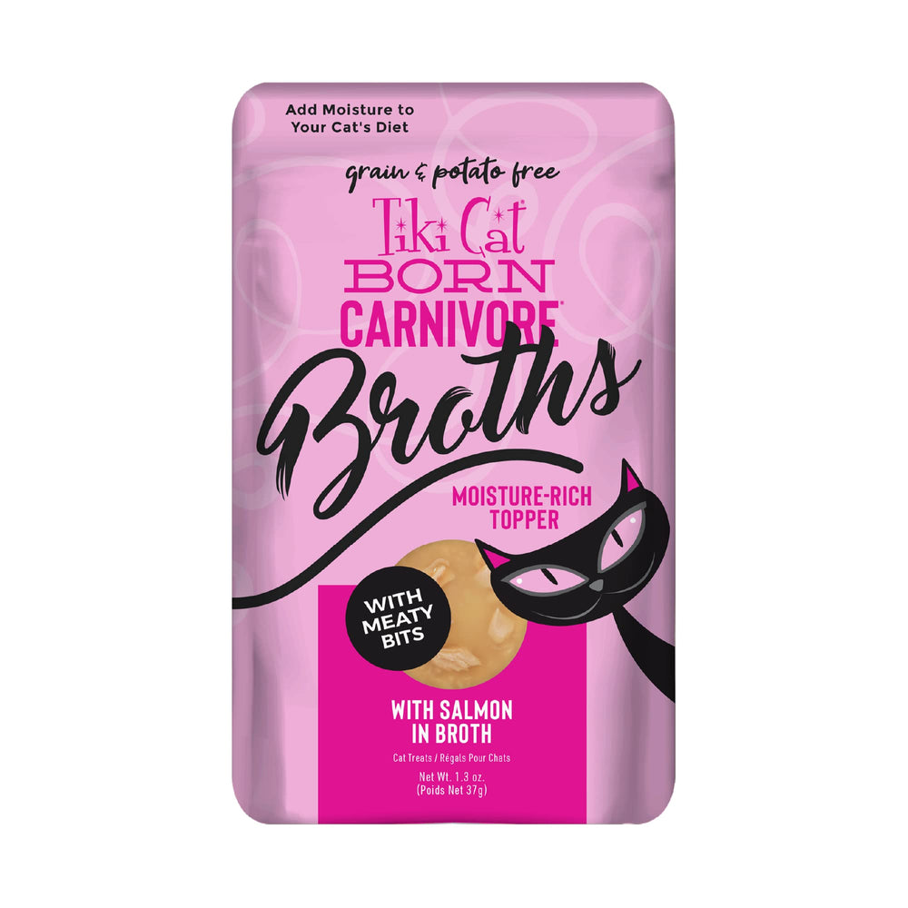Tiki Pets bouillon saumon, sachet portion pour hydratation quotidienne