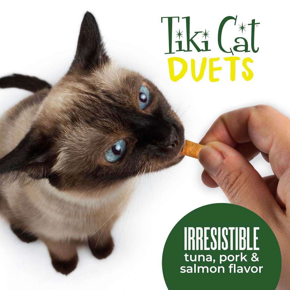 Tiki Cat Duets, complet et équilibré pour collation quotidienne