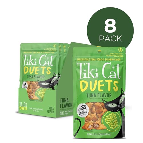 Tiki Cat Duets, extérieur croustillant, texture attirante pour félin