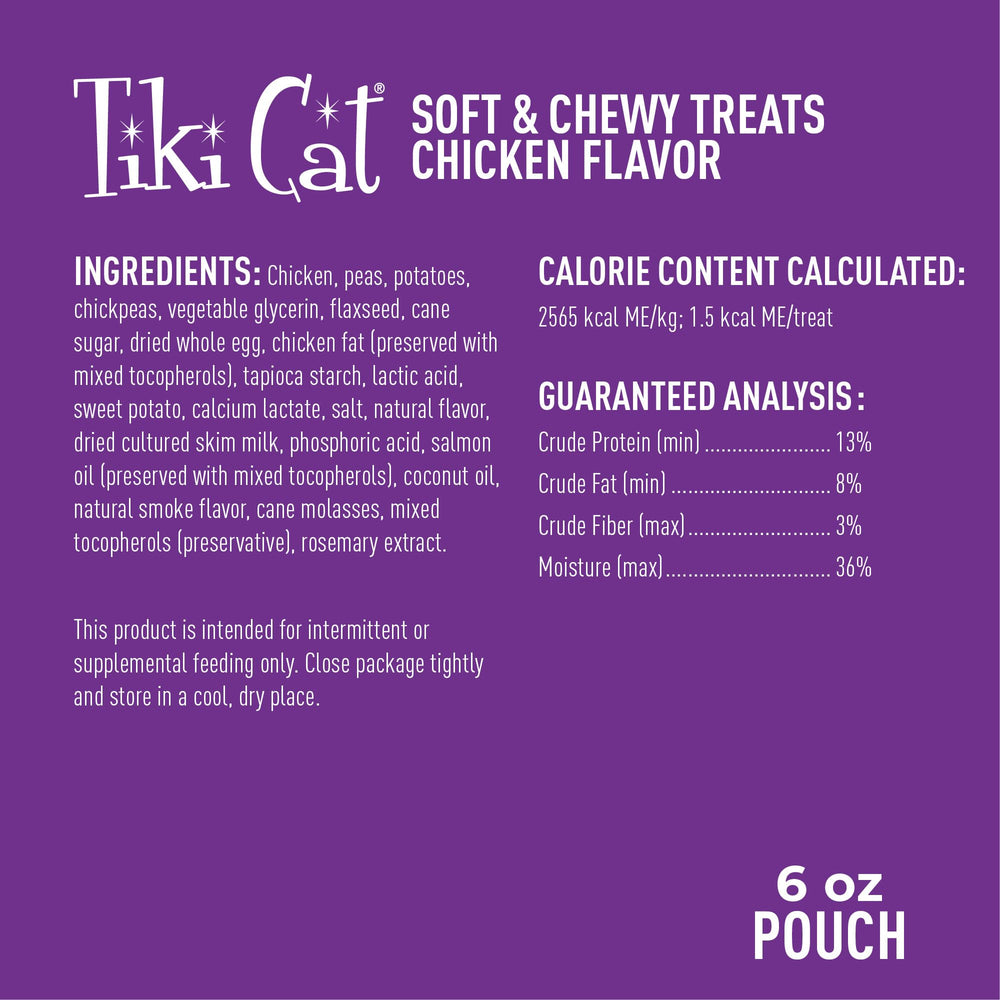 Friandises TIKI PETS au poulet, 3 calories par friandise, récompense légère