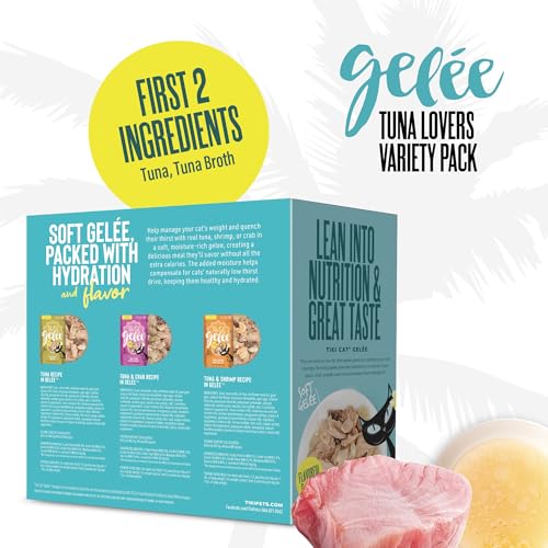 Tiki Pets Gelee crabe en sachet : protéines marines et hydratation.