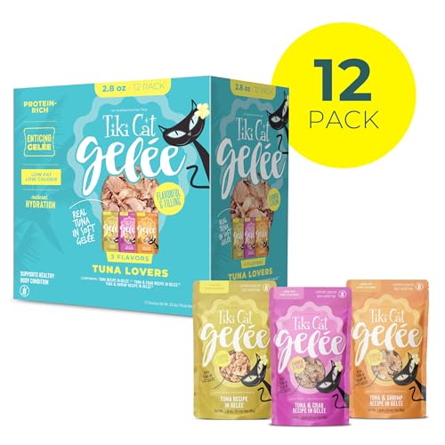 Tiki Pets Gelee crevette en sachet : texture tendre et apport hydrique.