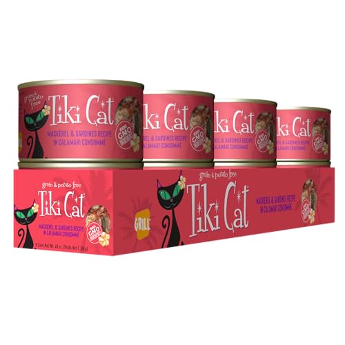 Tiki Cat Grill Flocons de poisson garnis de crustacés, texture gourmande et savoureuse.