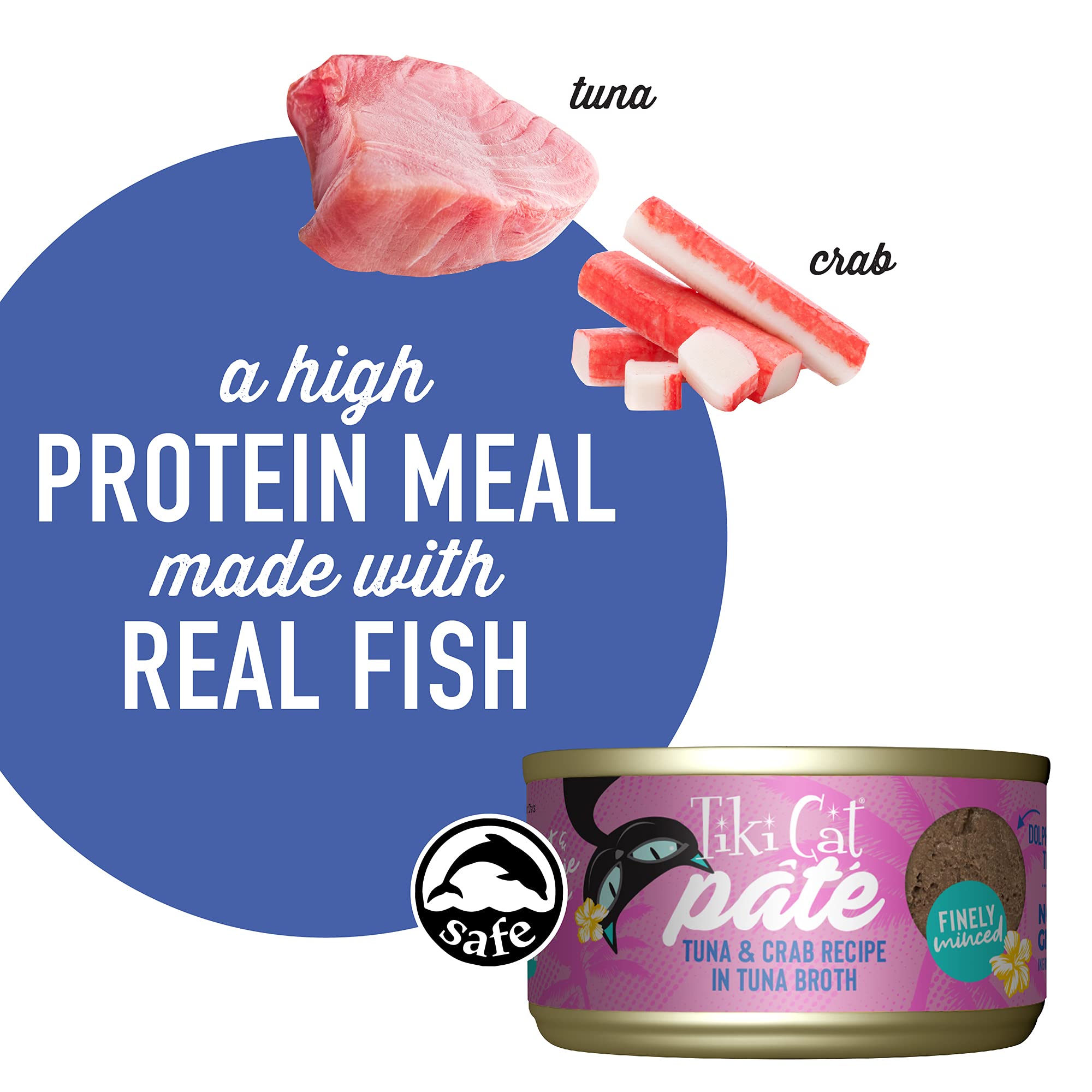 Thon Dolphin Safe dans TIKI PETS Grill, goût naturel et protéiné.