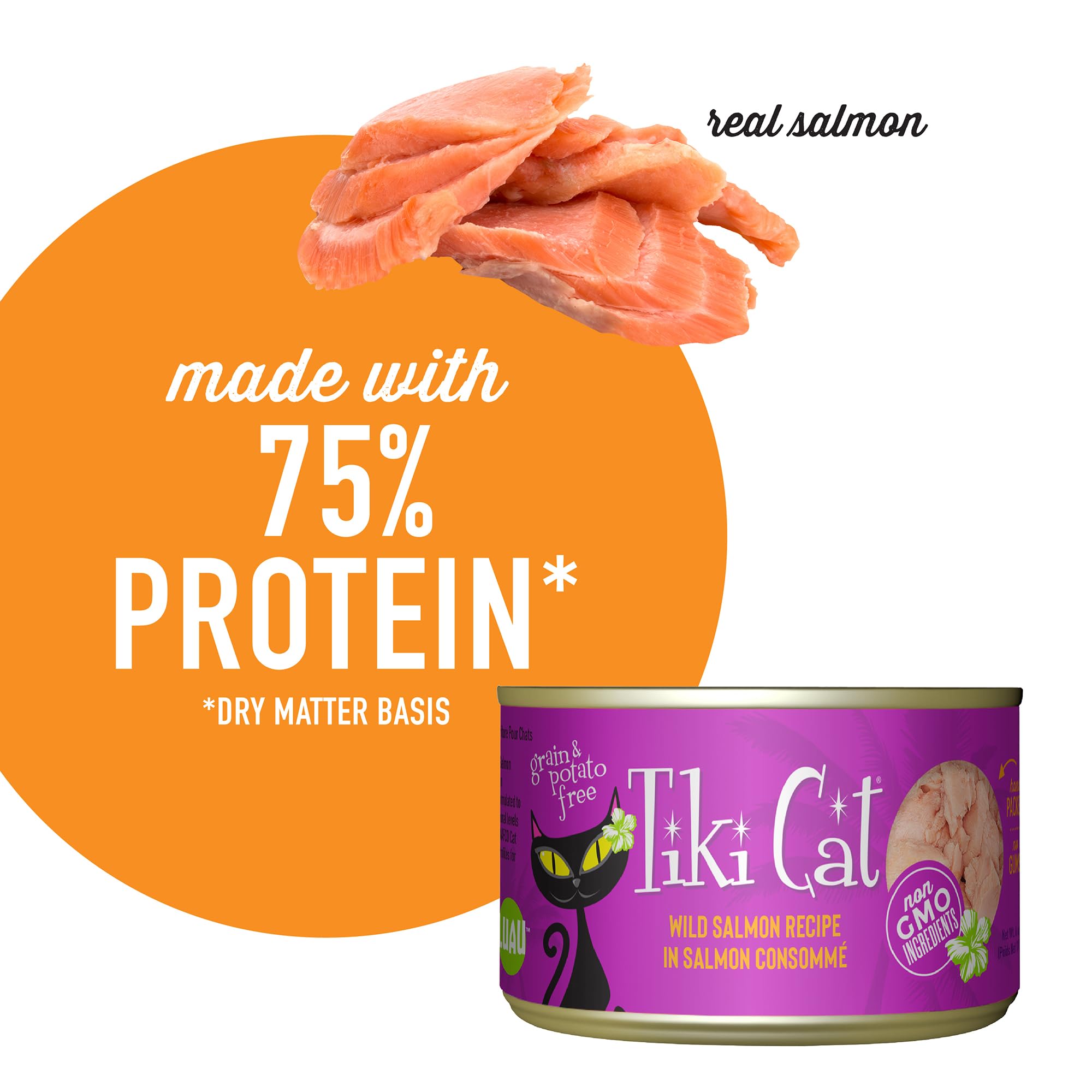 Tiki Cat Luau – étiquette grain-free, régime naturel.