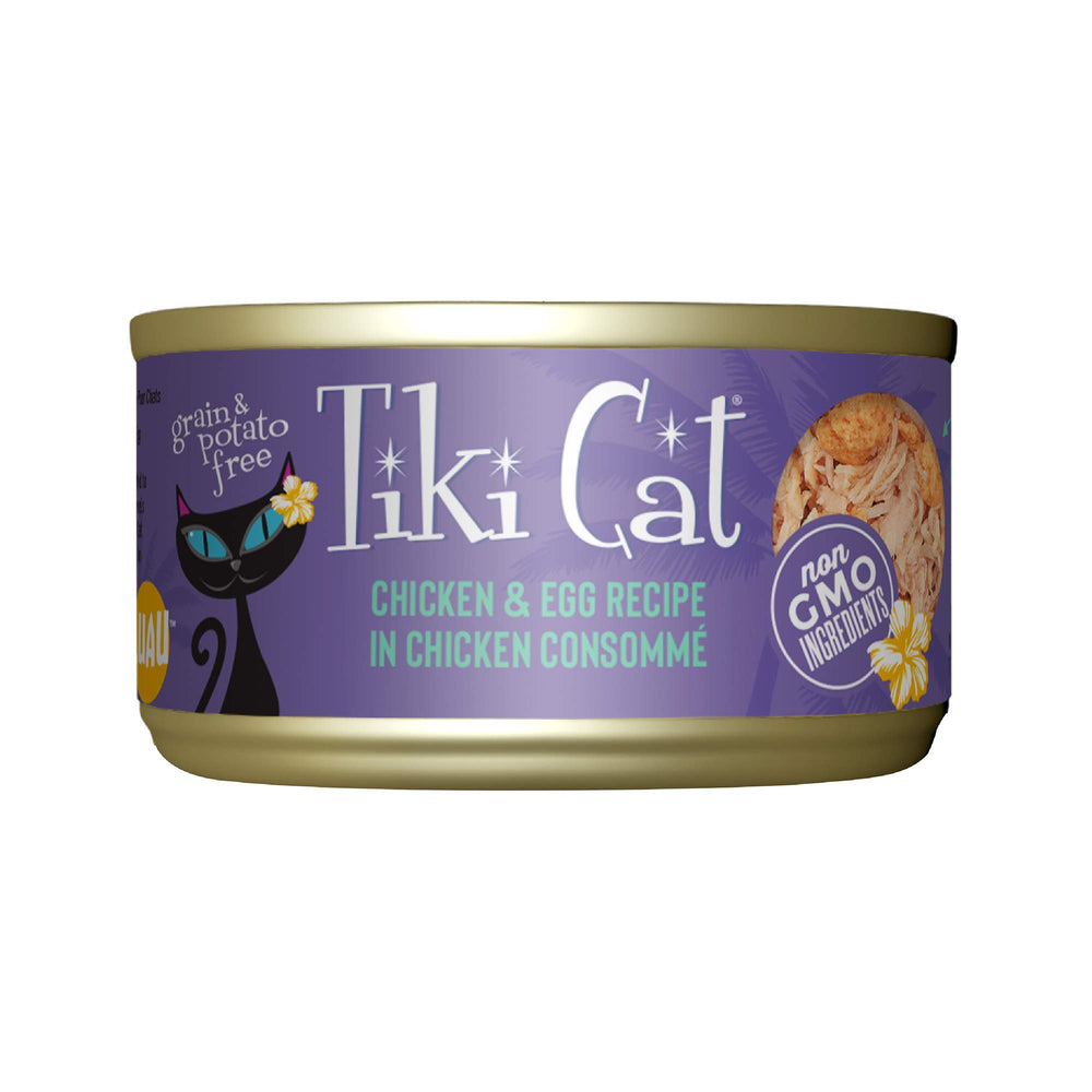 Tiki Cat Luau – morceaux poulet et poisson dans bouillon, hydratation naturelle.