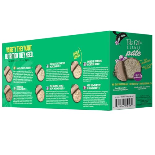 Tiki Cat Luau Pâté Poulet Succulent, saveur riche et hydratation.