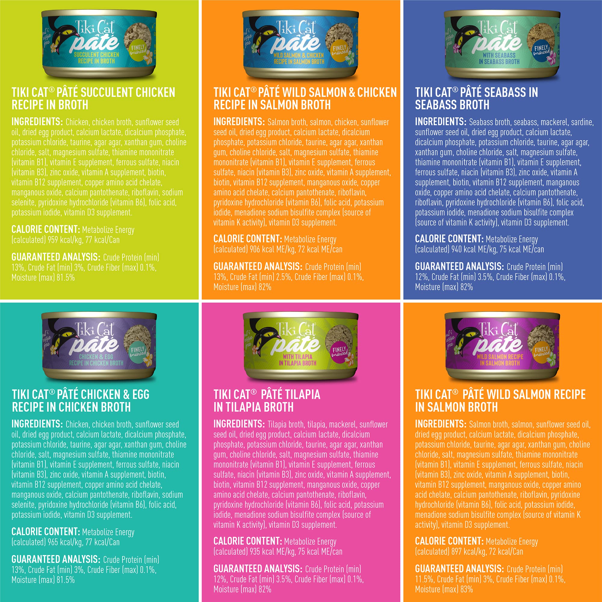Tiki Cat Luau Pâté Saumon et Poulet, mélange savoureux pour variété.