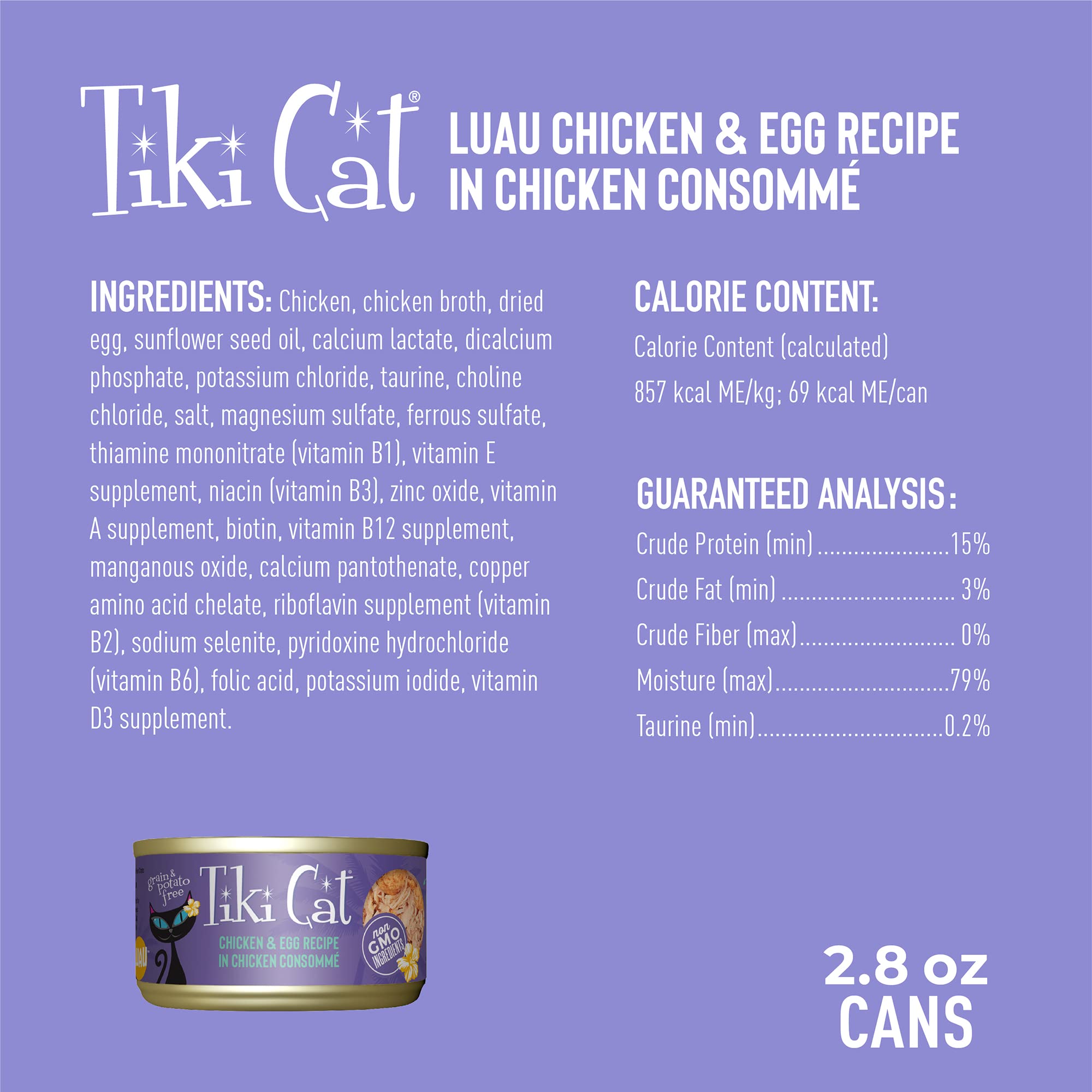 Tiki Cat Luau – thon ahi en morceaux, variété et protéines réelles.