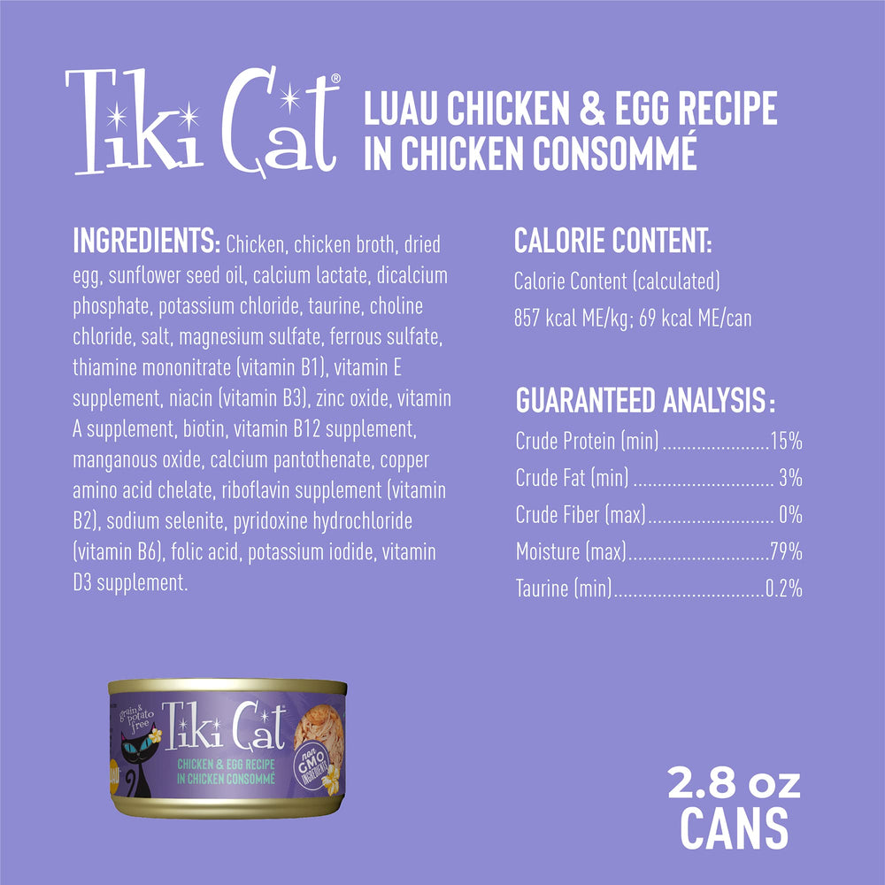 Tiki Cat Luau – thon ahi en morceaux, variété et protéines réelles.