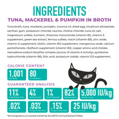 Tiki Cat Silver Mousse avec petits morceaux de poisson pour repas appétissant.
