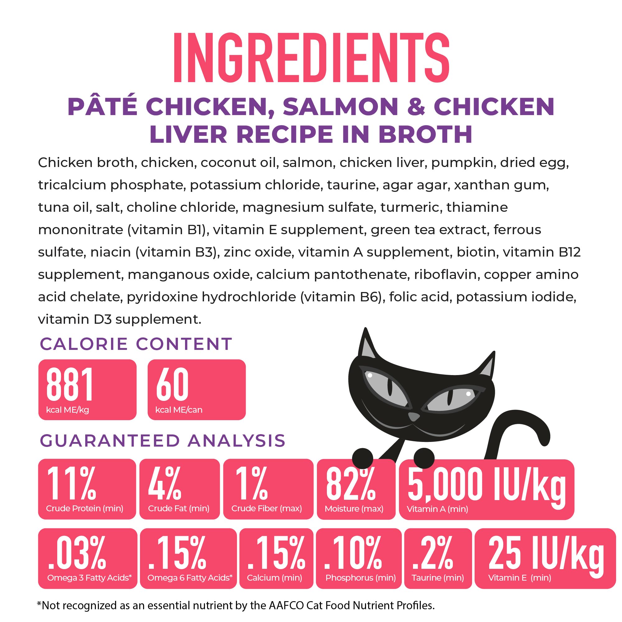 Ingrédients non GMO Tiki Pets Silver, choix naturel pour votre chat