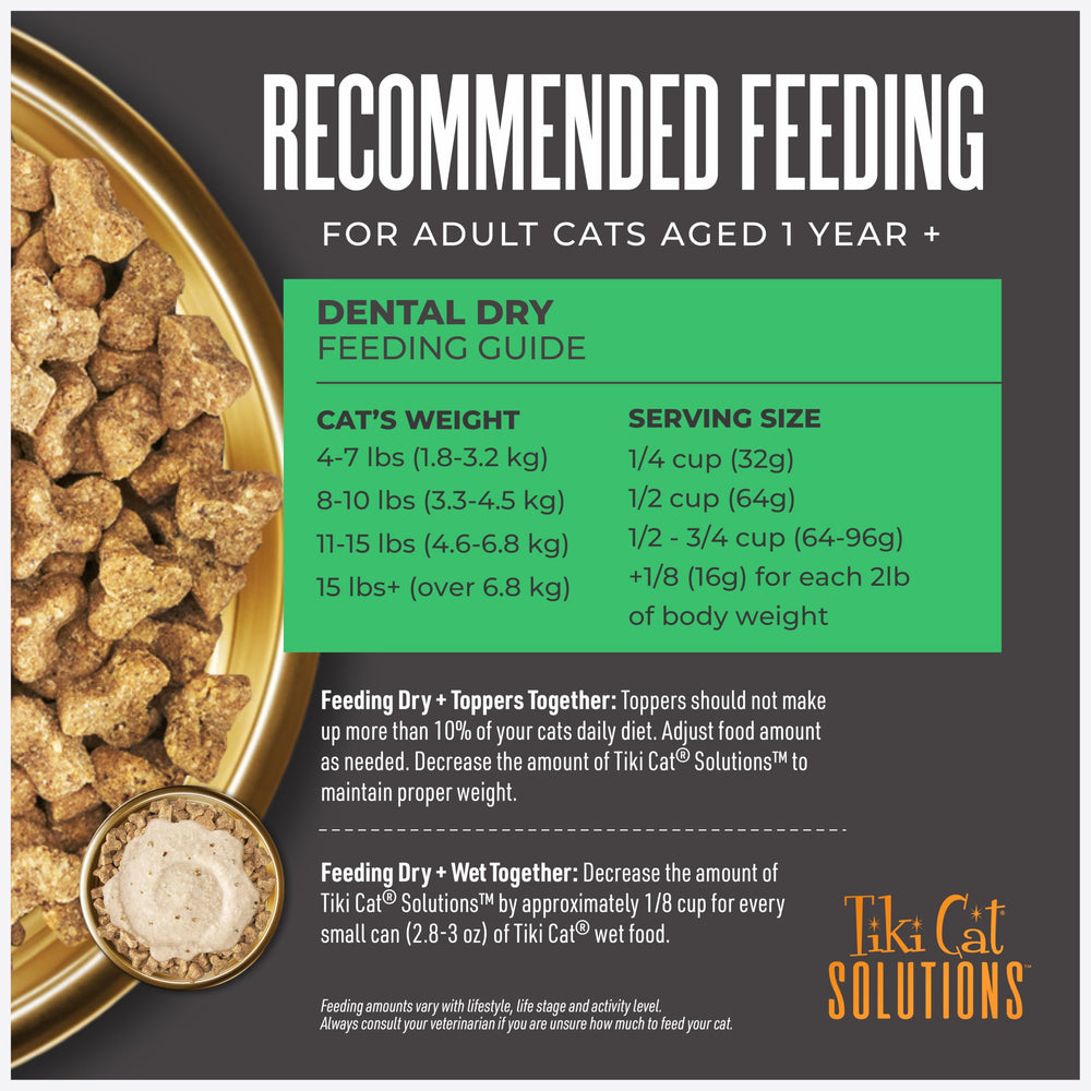 Tiki Pets Solutions dentaires cuisson au four peu transformé et savoureux