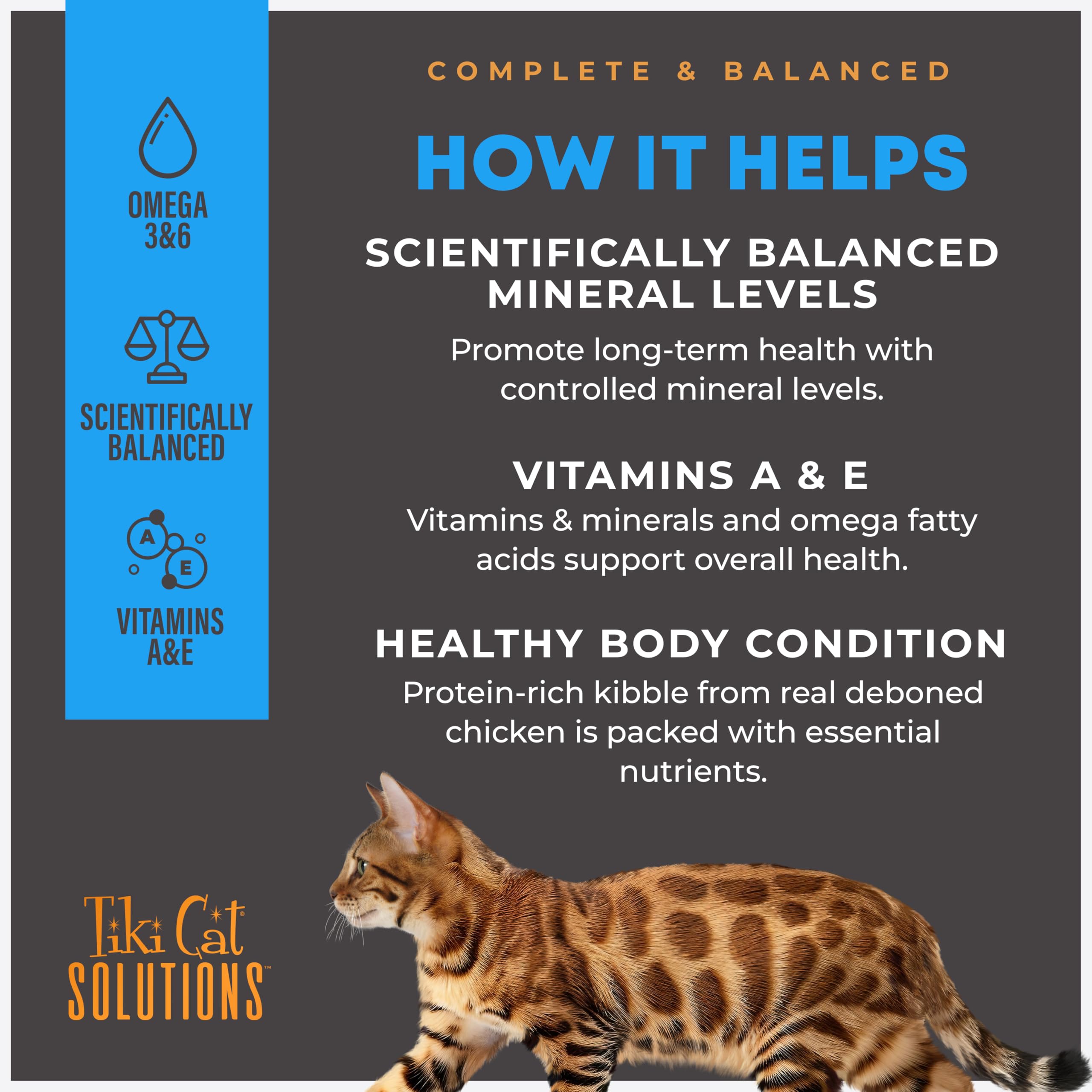 Tiki Pets Solutions formulé par vétérinaires et nutritionnistes chat — choix expert.