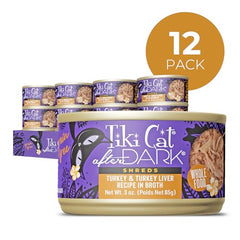 Tiki Cat After Dark morceaux dinde-foie, protéines riches pour repas humide