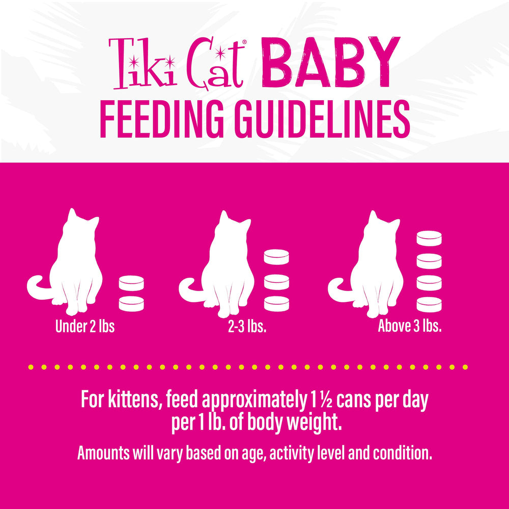 Alimentation complète et équilibrée Tiki Cat Baby Pâté pour chatons.